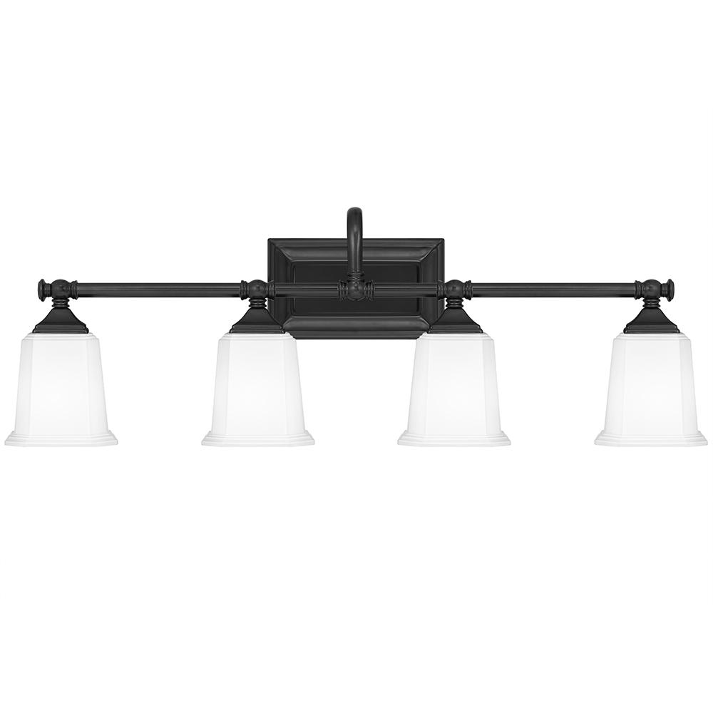 Livex Lighting Providence 4Light Black Incandescent Wall Vanity Light