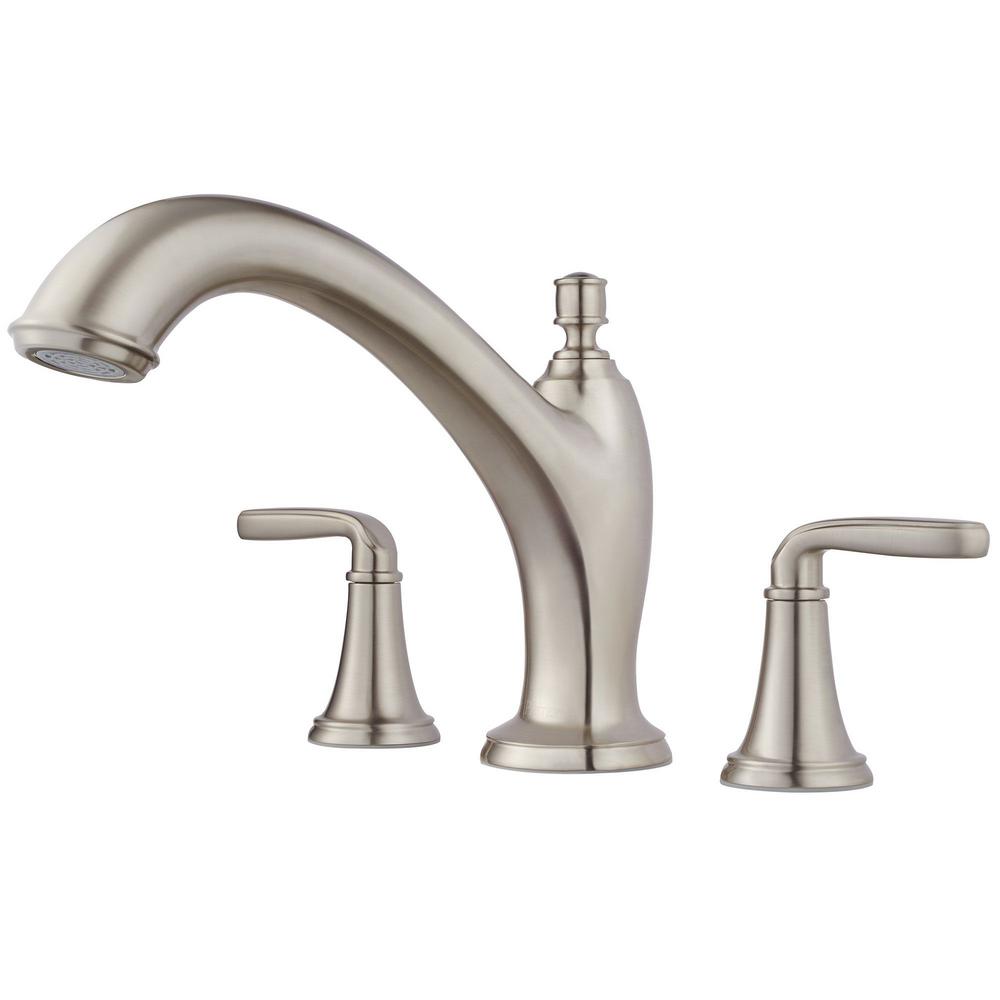 Pfister Northcott 2-Handle Tub Filler Trim Kit in Brushed Nickel (Valve ...