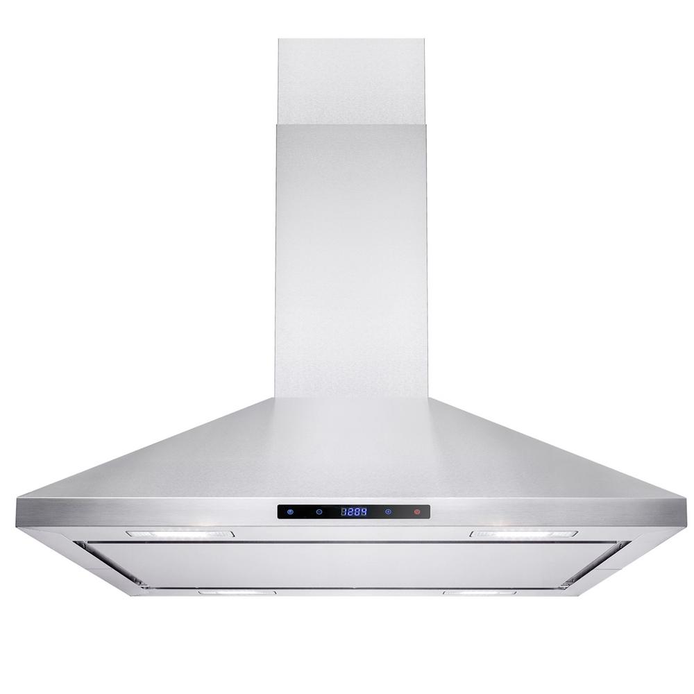 Akdy 36 In Convertible Kitchen Island Mount Range Hood Stainless Akdy 36 In Convertible Kitchen Island Mount Range Hood Stainless Steel With Leds And