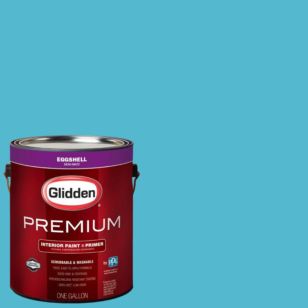 Glidden Premium 1 Gal Hdgb41 Bright Blue Eggshell Interior Paint Glidden Premium 1 Gal Hdgb41 Bright Blue Eggshell Interior Paint With Primer