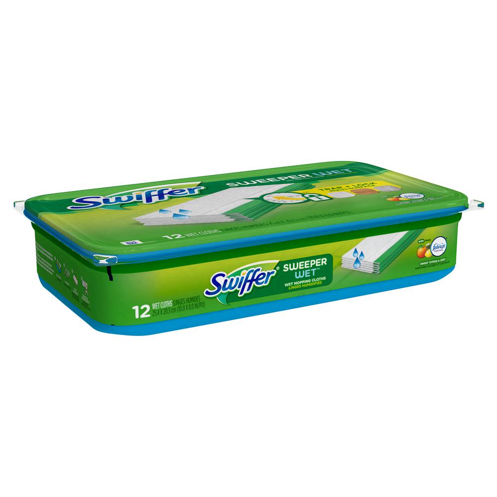 Swiffer Sweeper Wet Cloth Refills With Febreze Citrus And Light Scent 