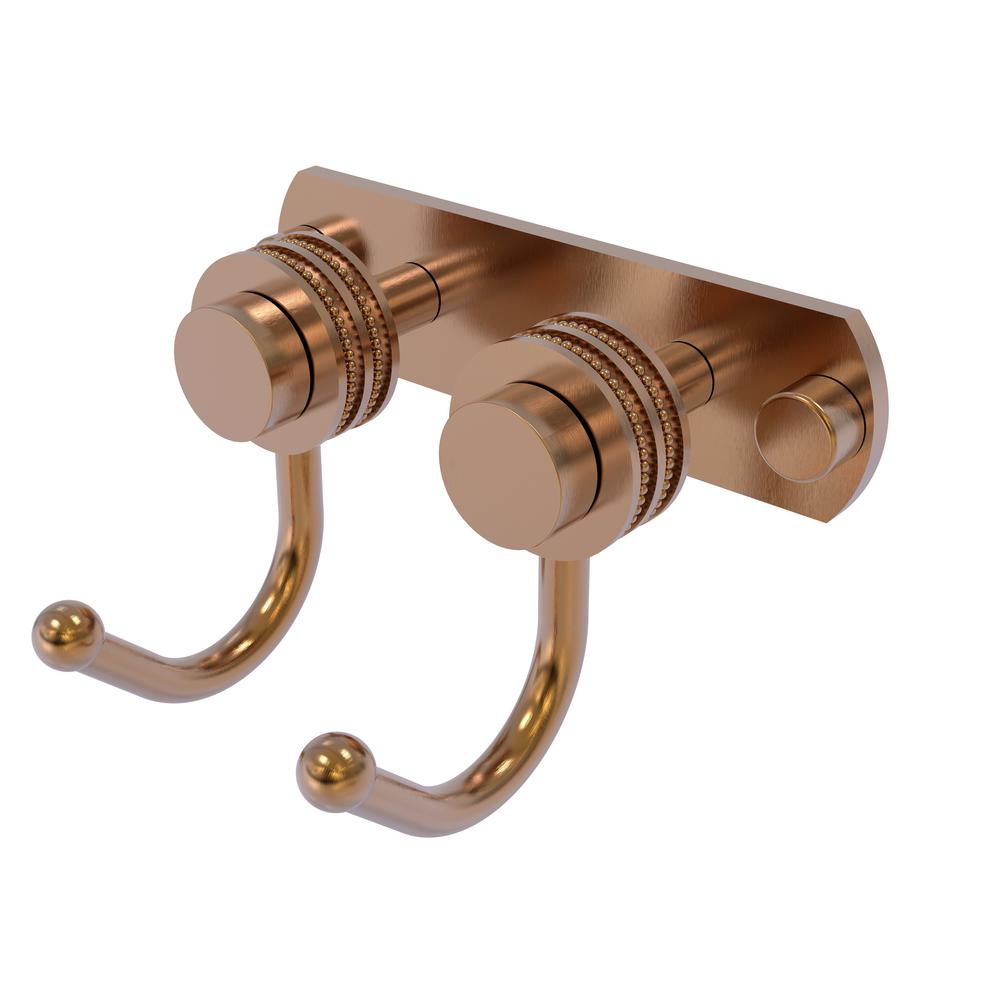Allied Brass Mercury Collection 2 Position Multi Screw-In Robe Hook with Dotted... by Allied Brass