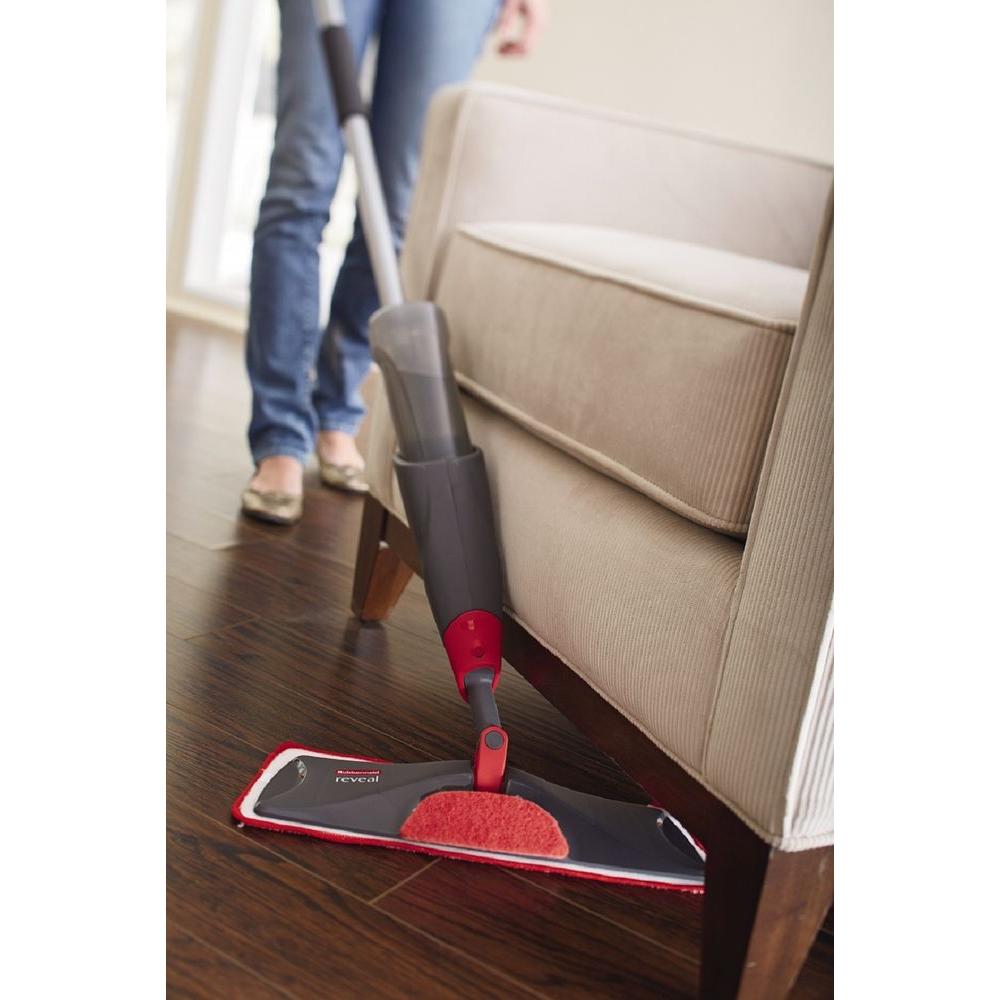 Rubbermaid Reveal Microfiber Spray Mop Fg1m15pqgryrd The Home Depot