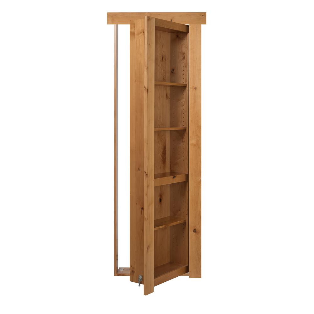 32 in. x 80 in. Flush Mount Assembled Alder Natural Stained Universal