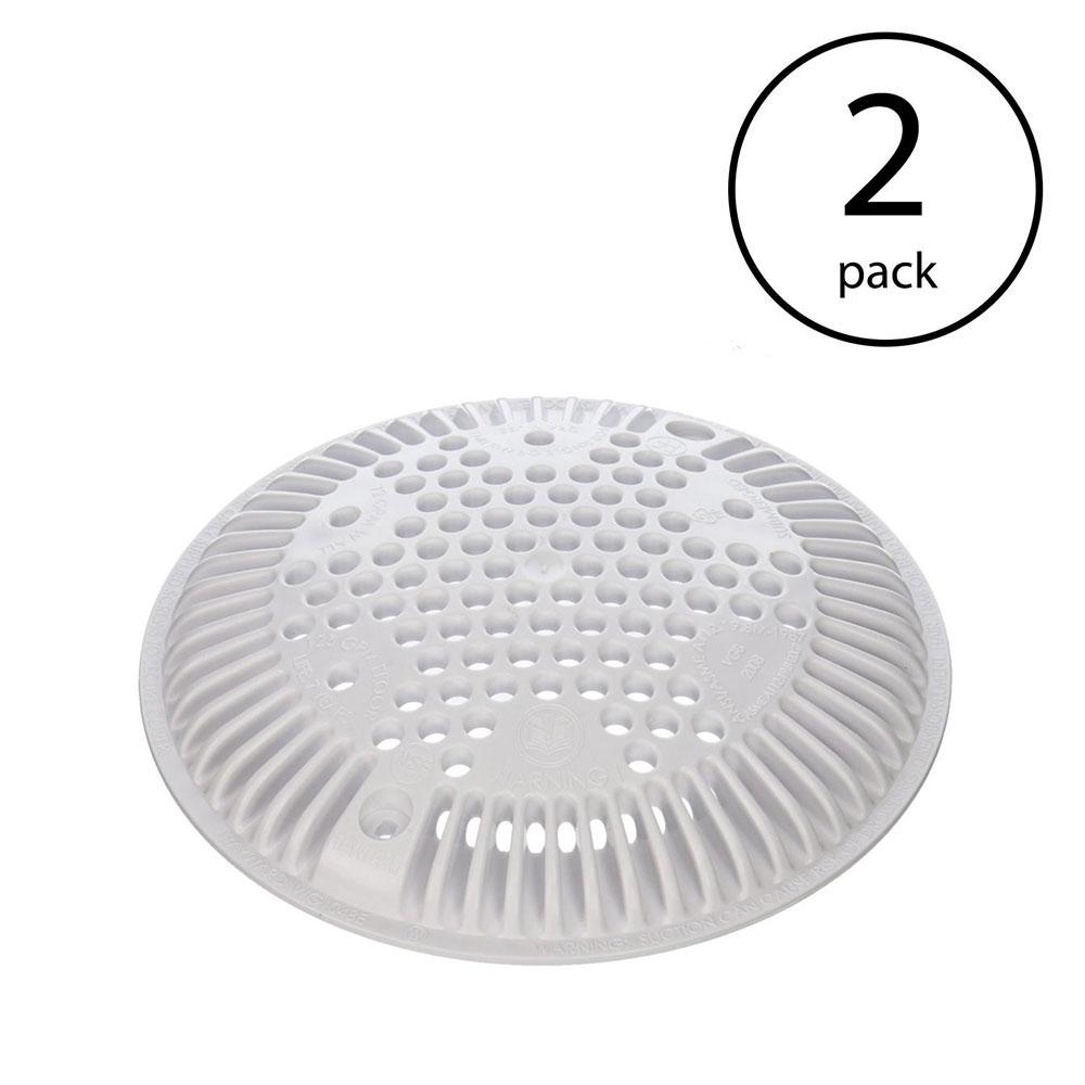 Hayward 8 In White Pool Suction Outlet Cover Replacement 2 Pack