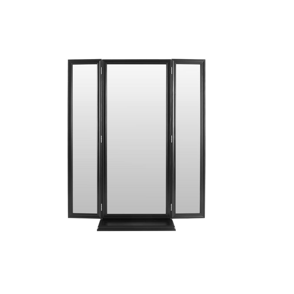 Brandtworks Full Body Black Trifold Dressing Mirror Bm2trifold