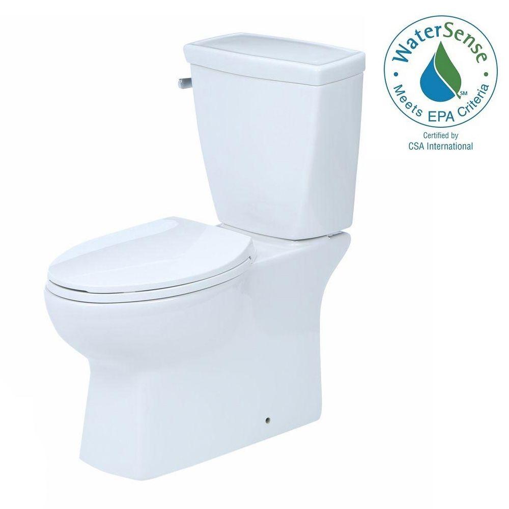 Delta Riosa 2-piece 1.28 GPF Single Flush Elongated Toilet in White