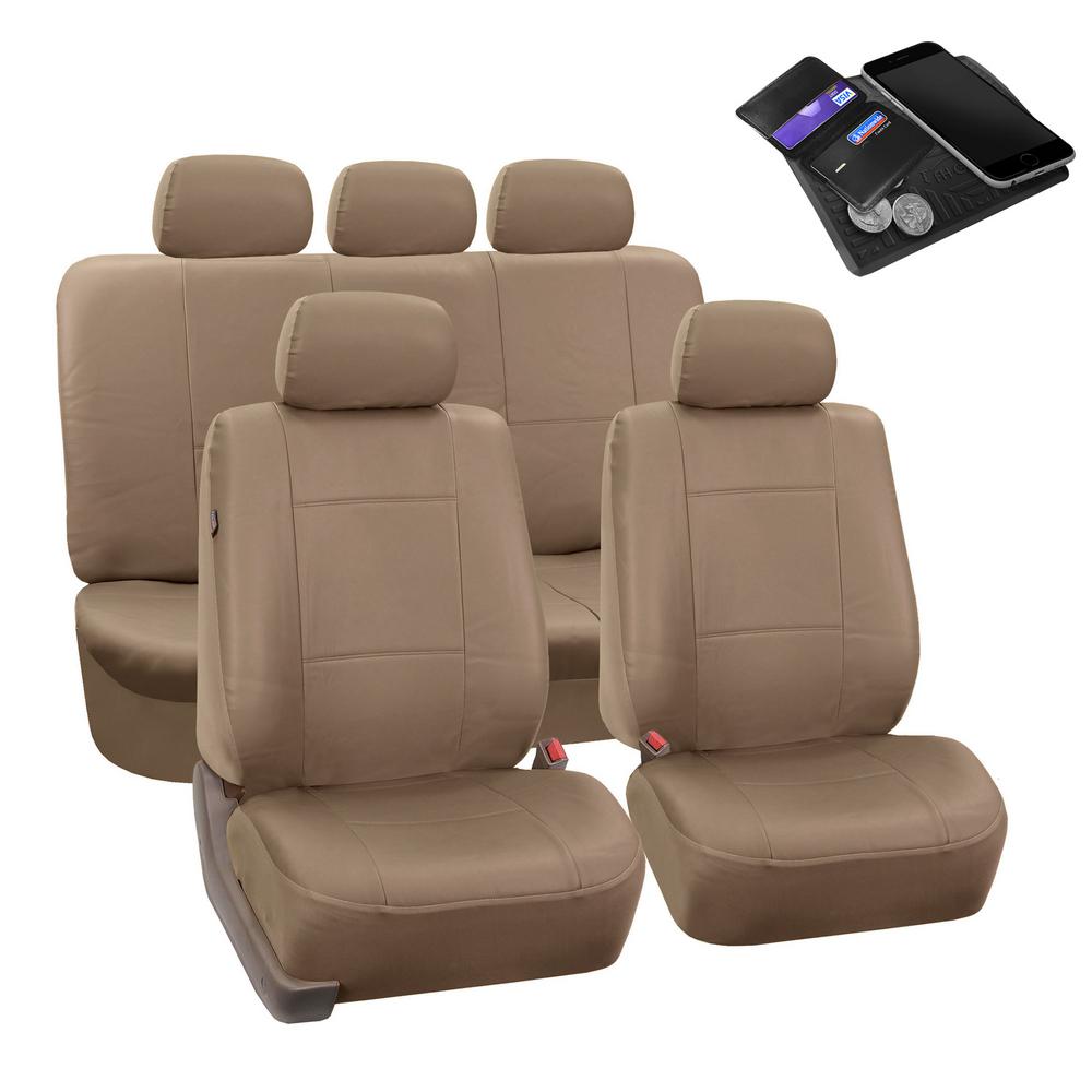 FH Group Premium PU Leather 15 in. x 12 in. x 6 in. Full Set Seat