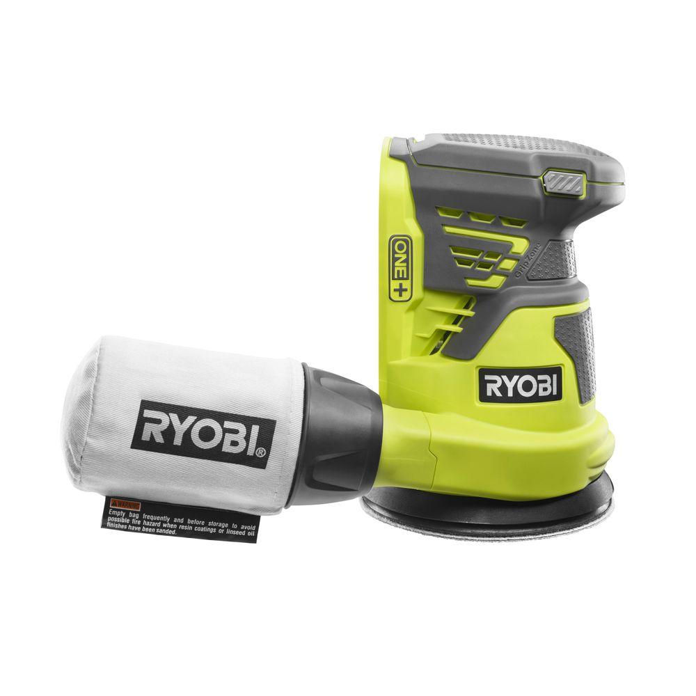 RYOBI Random Orbit Sander (Tool Only) Cordless 18Volt ONE+ 5 in. Wood