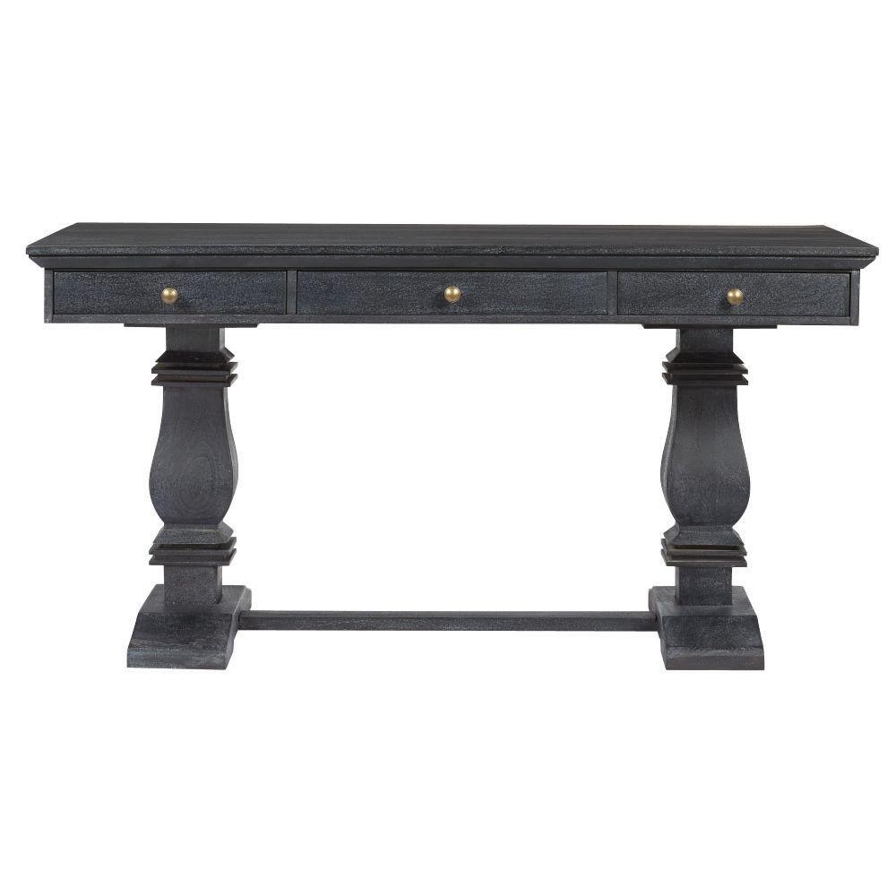 Home Decorators Collection Aldridge Washed Black Desk With Keyboard Home Decorators Collection Aldridge Washed Black Desk With Keyboard Tray