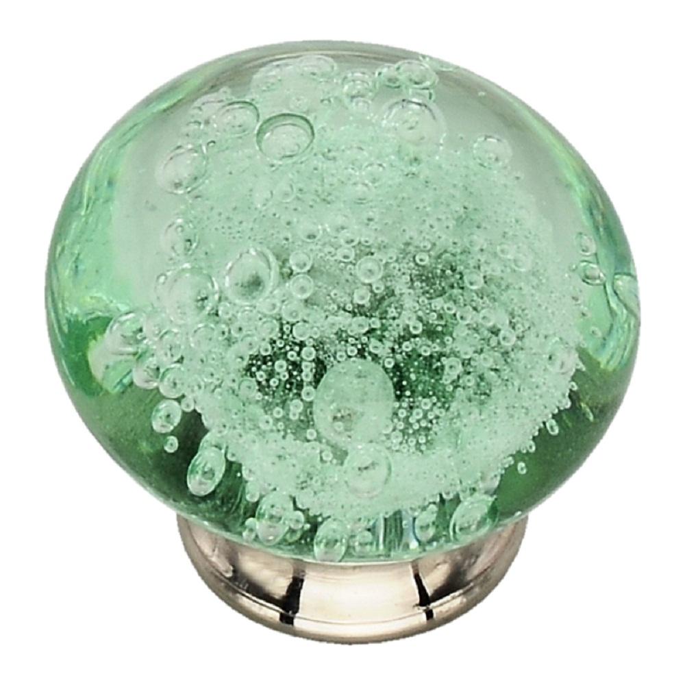 Mascot Hardware 1 1 2 In Turquoise Bubbled Glass Cabinet Knob