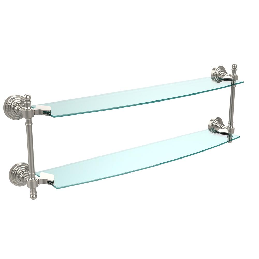 24 Inch Bathroom Shelf Sevenstonesinc Allied Br Retro Wave Collection 24 In Two Tiered Gl Shelf