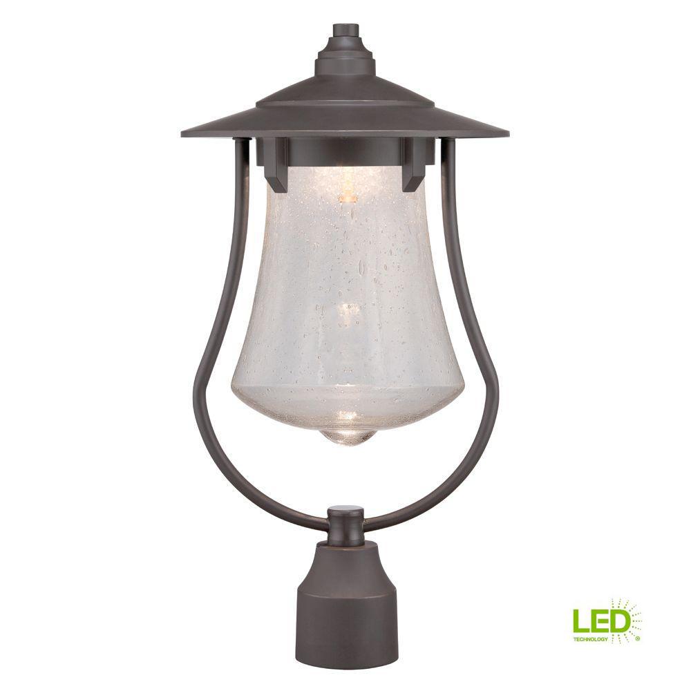 Designers Fountain Post Lighting Outdoor The Home Depot Paxton Aged Bronze Patina Outdoor Led Post Lantern