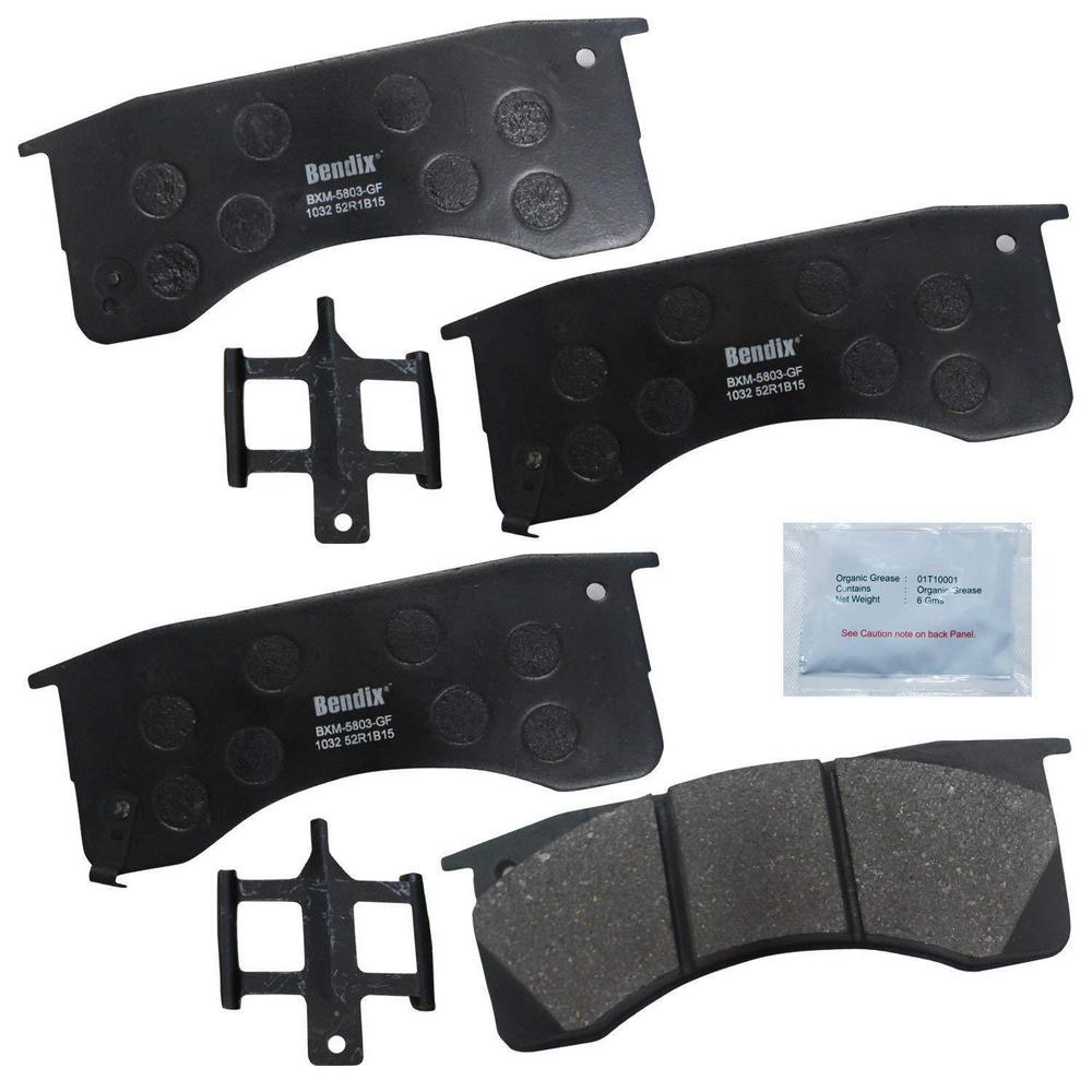 Bendix Premium Copper Free CFC803 Premium Copper Free Ceramic Brake Pad with Installation Hardware Front