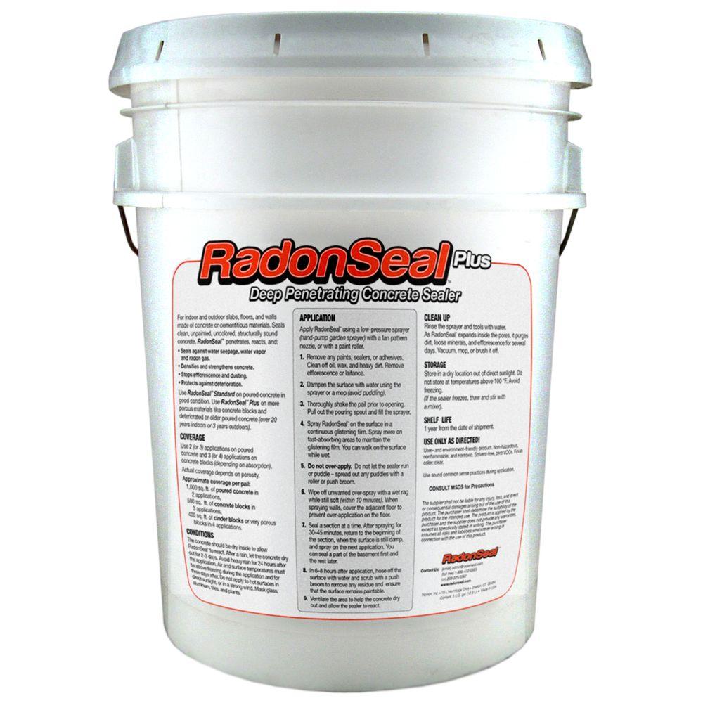 Radonseal Plus 5 Gal Deep Penetrating Concrete Sealer For Plus Penetrating Concrete Sealer