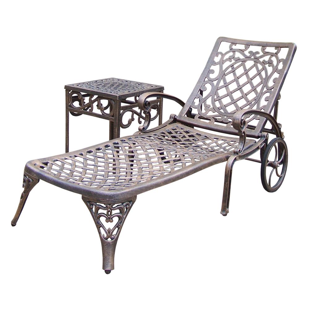 Cast Aluminum - Outdoor Chaise Lounges - Patio Chairs - The Home Depot