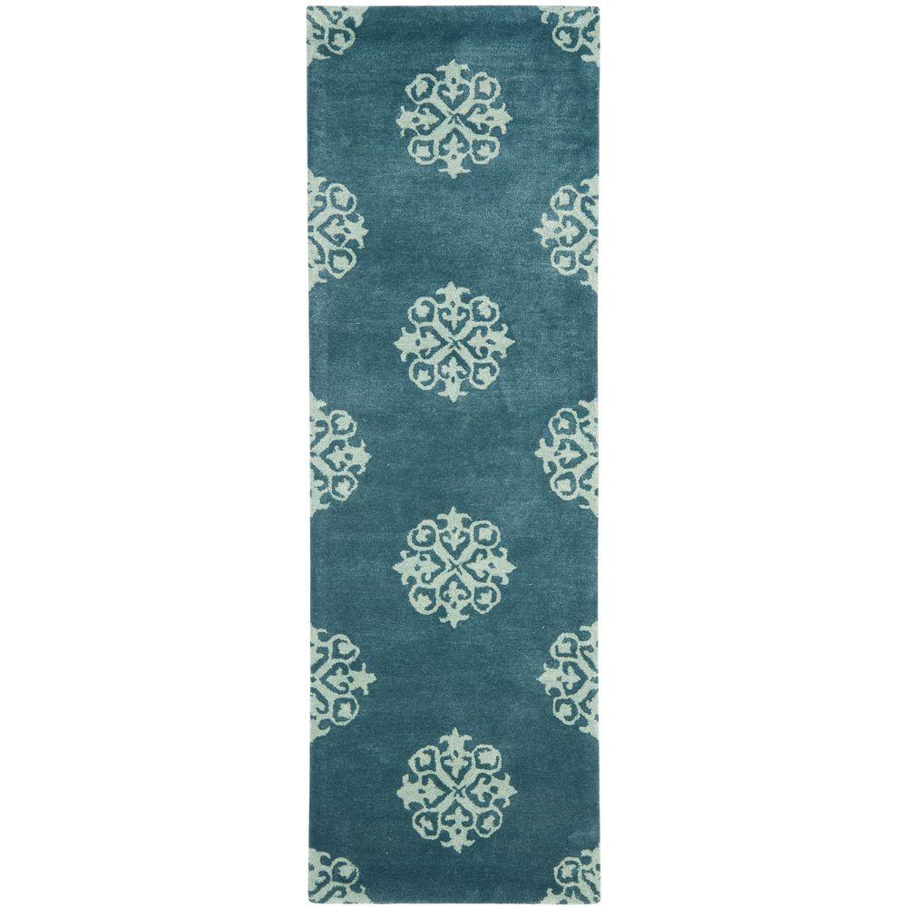 Safavieh Soho Blue 2 ft. 6 in. x 12 ft. Rug RunnerSOH424B212 The