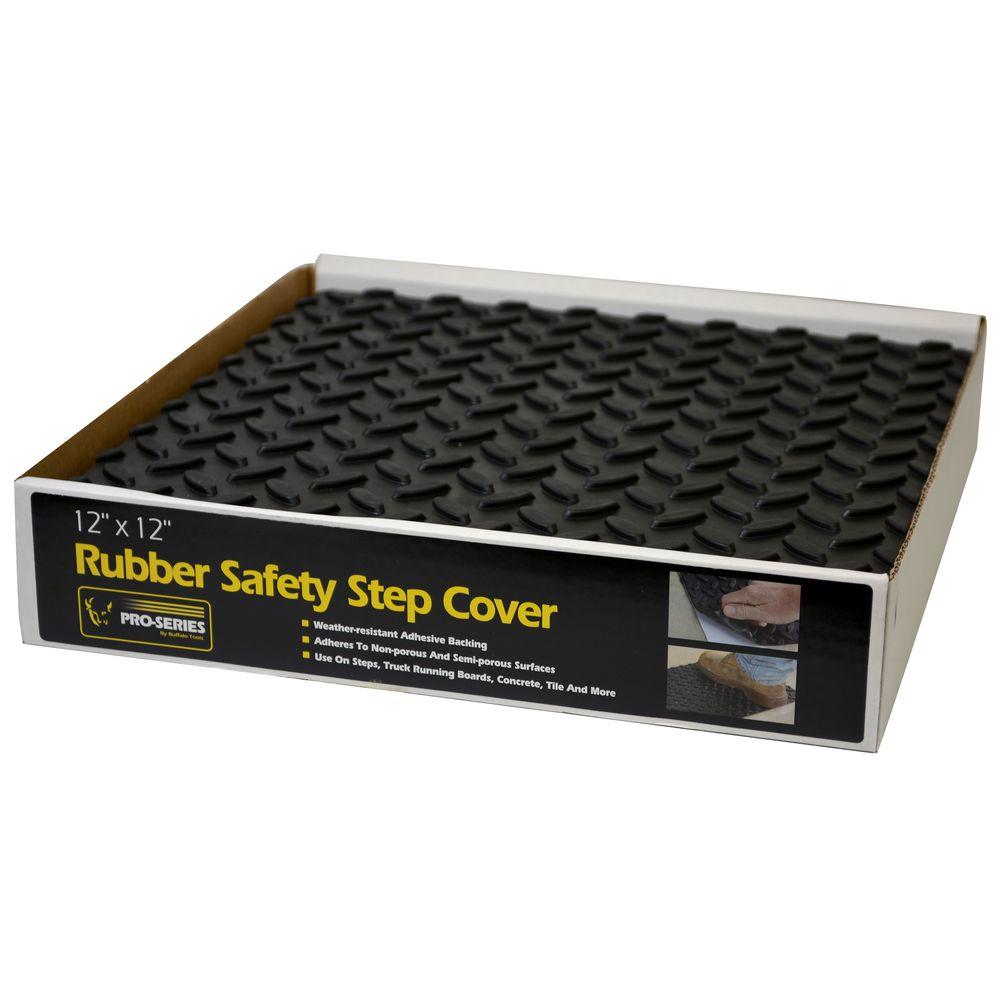 Pro Series 12 In X 12 In Adhesive Rubber Step Cover Rsstep12box