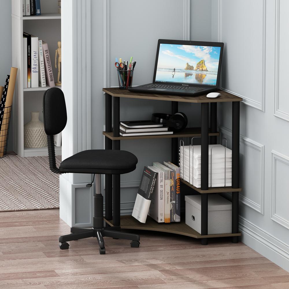 Merax Oak Home Office Computer Desk With Open Bookshelf