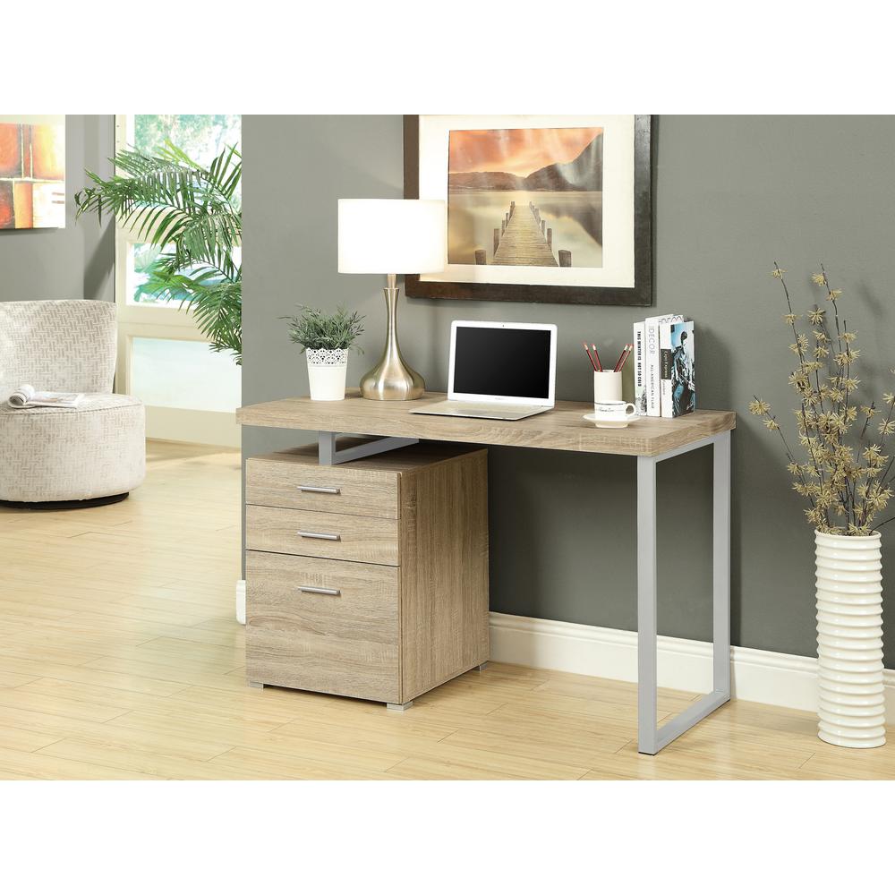Monarch Specialties 48 In Natural White Rectangular 3 Drawer Monarch Specialties 48 In Natural