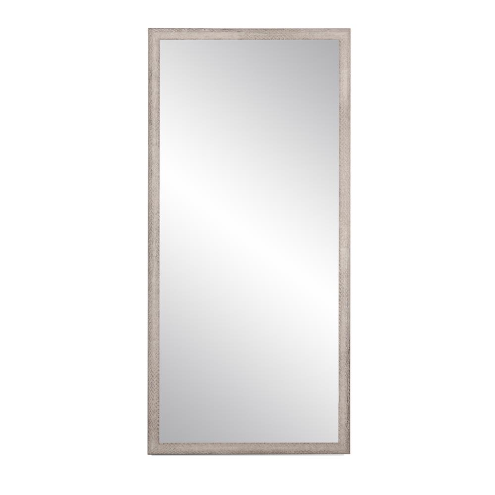 Brandtworks Farmhouse Gray And White Floor Mirror Bm074t The
