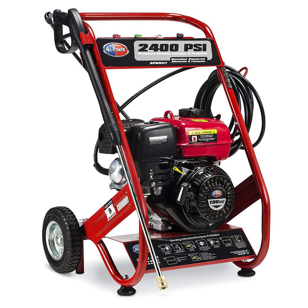 All Power 2400 Psi 2 5 Gpm Gas Powered Pressure Washer Apw5117 The Home Depot