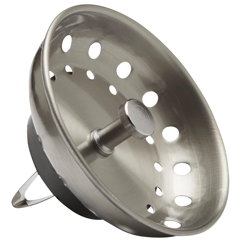 Glacier Bay Replacement Strainer Basket With Spring Clip In Brushed Nickel