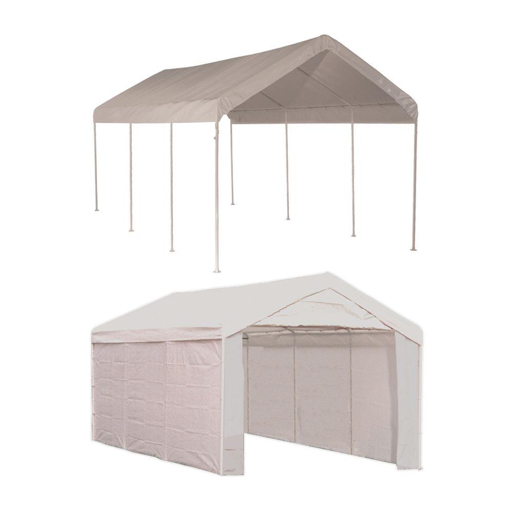 shelterlogic max ap 10 ft. x 20 ft. 2-in-1 white canopy