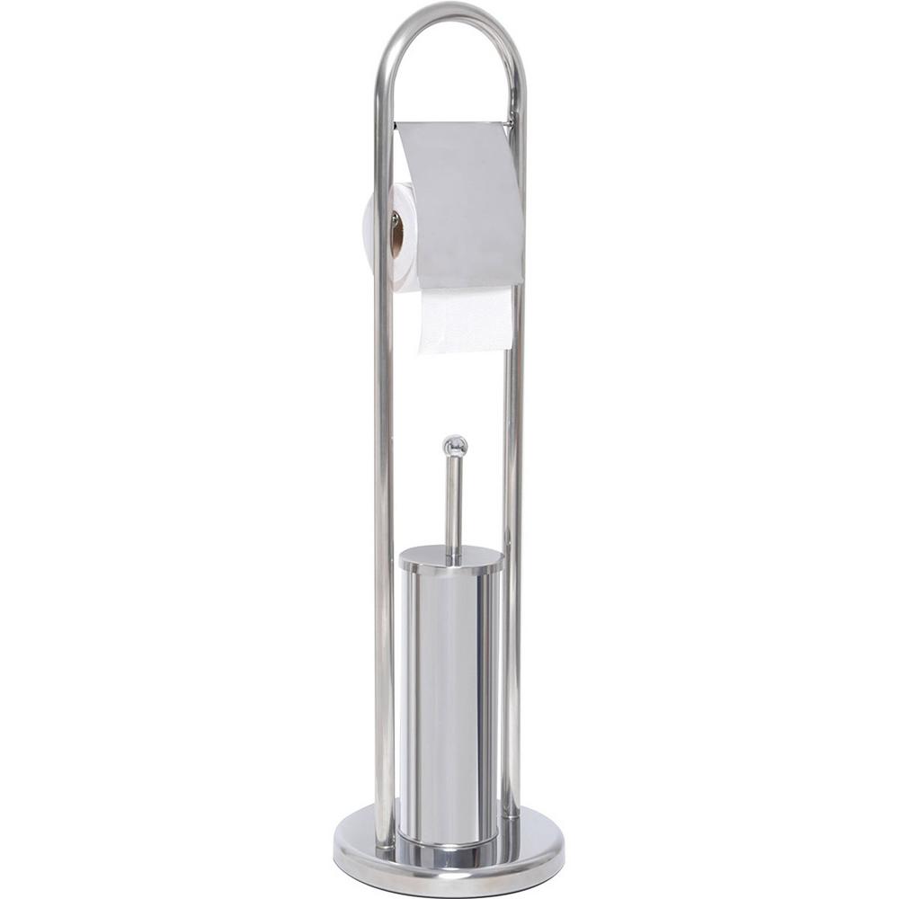 Stainless Steel Toilet Bowl Brush and Toilet Tissue Dispenser9601102