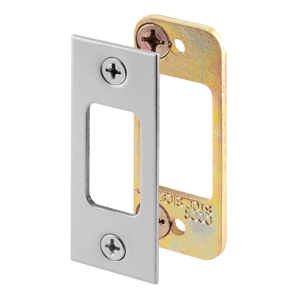 Prime Line Satin Nickel Deadbolt Strike Plate E 2483 The Home Depot