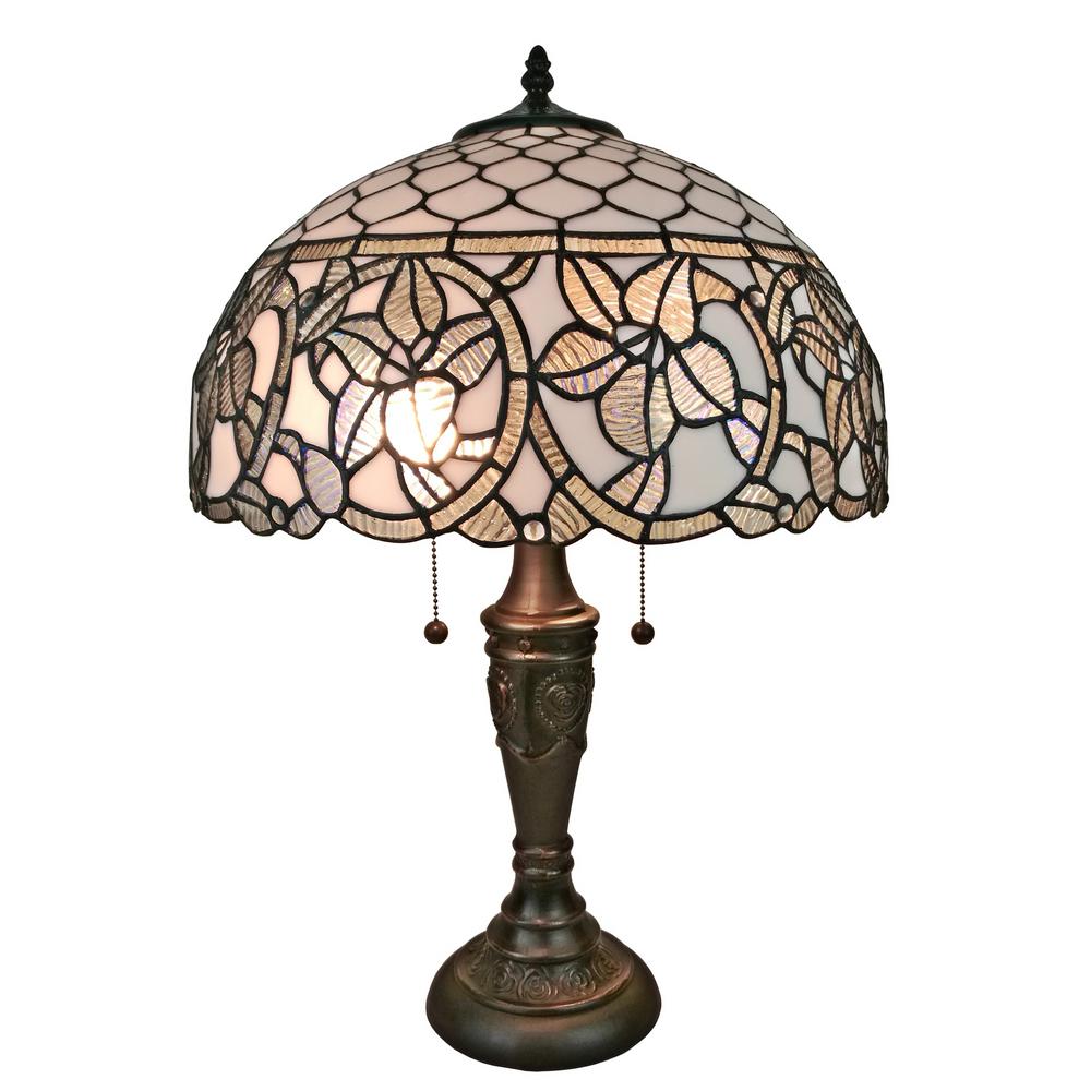 Multicolored Bell Table Lamps The Home Depot Tiffany Style Fl White Table Lamp