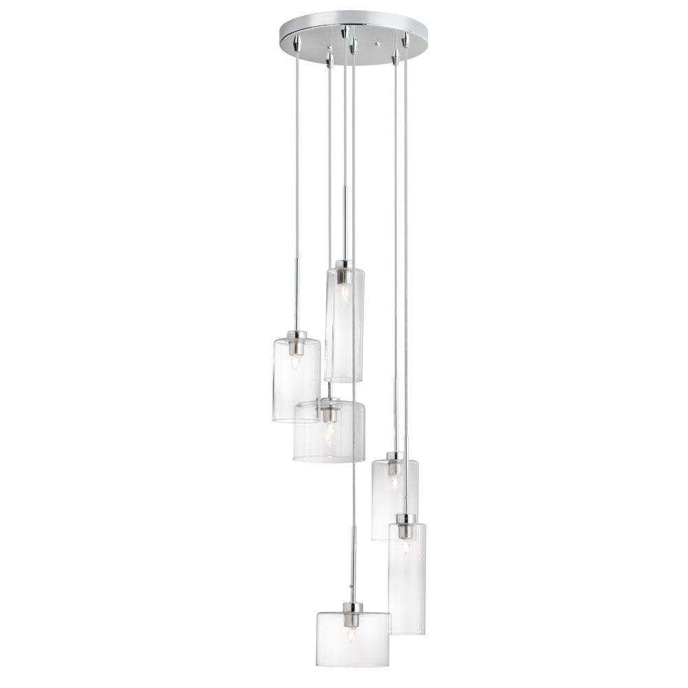 Filament Design Catherine 6 Light Polished Chrome Multi Light Pendant