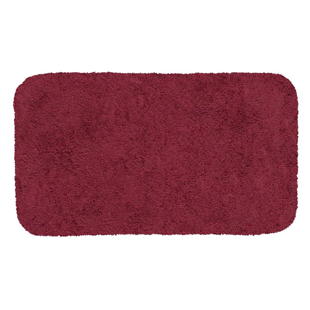 burgundy bath mat set