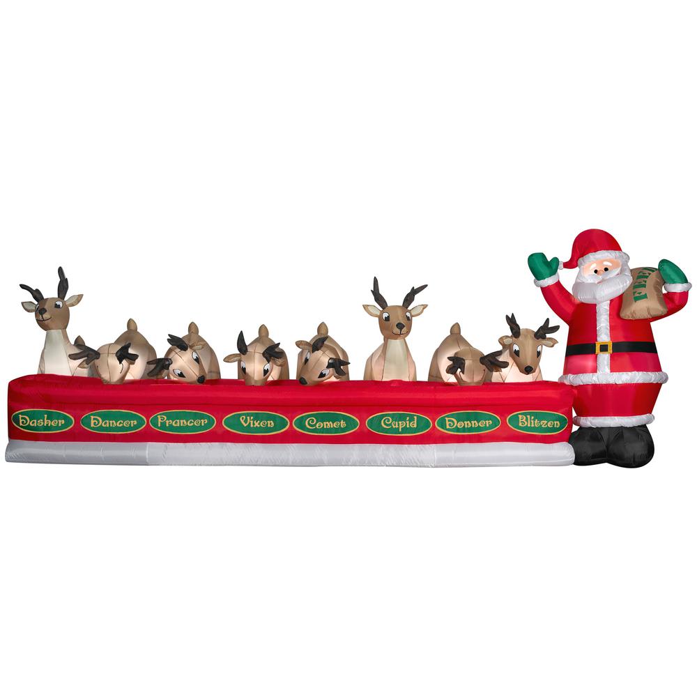 inflatable santa reindeer