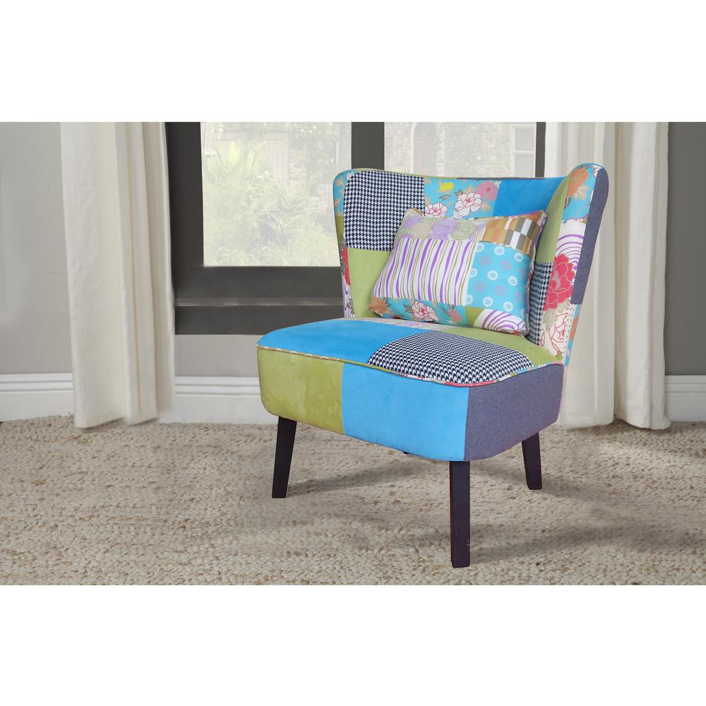 Unbranded Pacific Coastal Patchwork Occasional Chair (Set of 1)-DWC-429