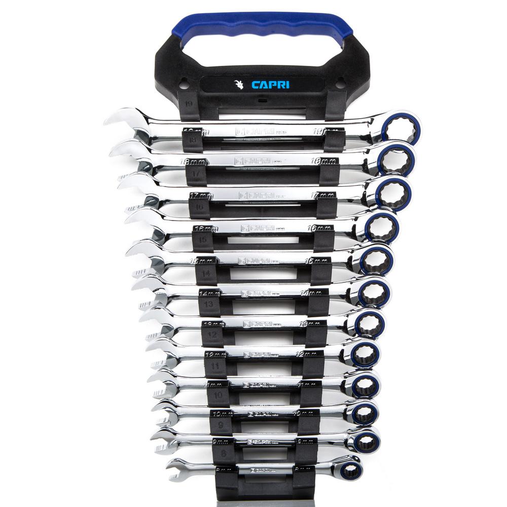 Capri Tools 100Tooth Metric Ratcheting Wrench Set (12Piece)CP11500RK