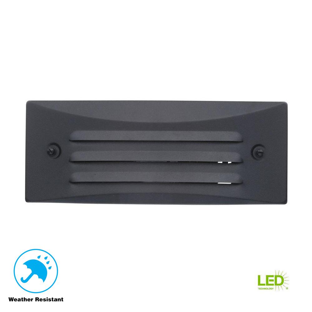 Hampton Bay Low Voltage Black Outdoor Integrated Led Full Brick Deck Hampton Bay Low Voltage Black Outdoor Integrated Led Full Brick Deck Or Step Light