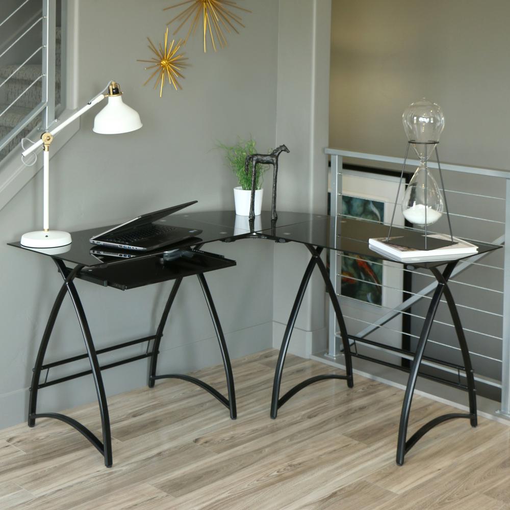 Walker Edison Furniture Company Alexa Black Desk D51al30b The Home Walker Edison Furniture Company Alexa Black Desk