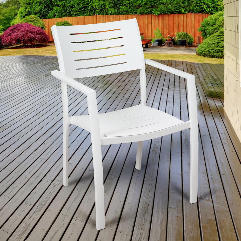 white - aluminum - outdoor dining chairs - patio chairs - the home depot