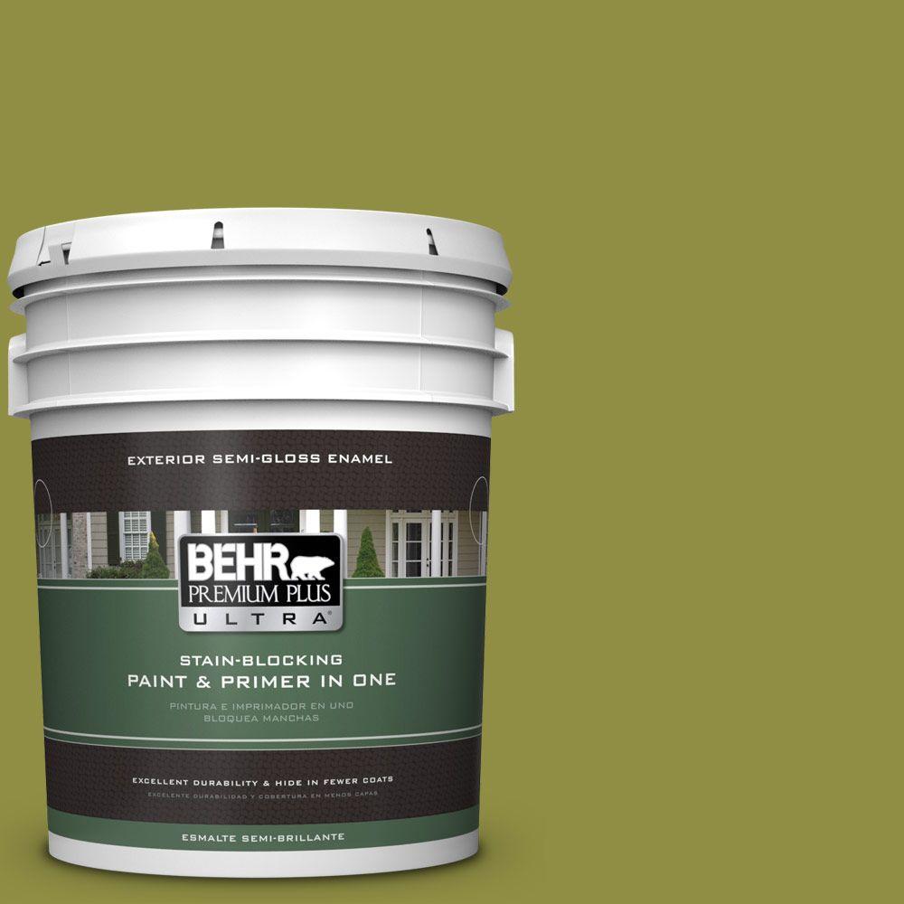BEHR Premium Plus Ultra 5gal. PPU93 Retro Avocado Semi