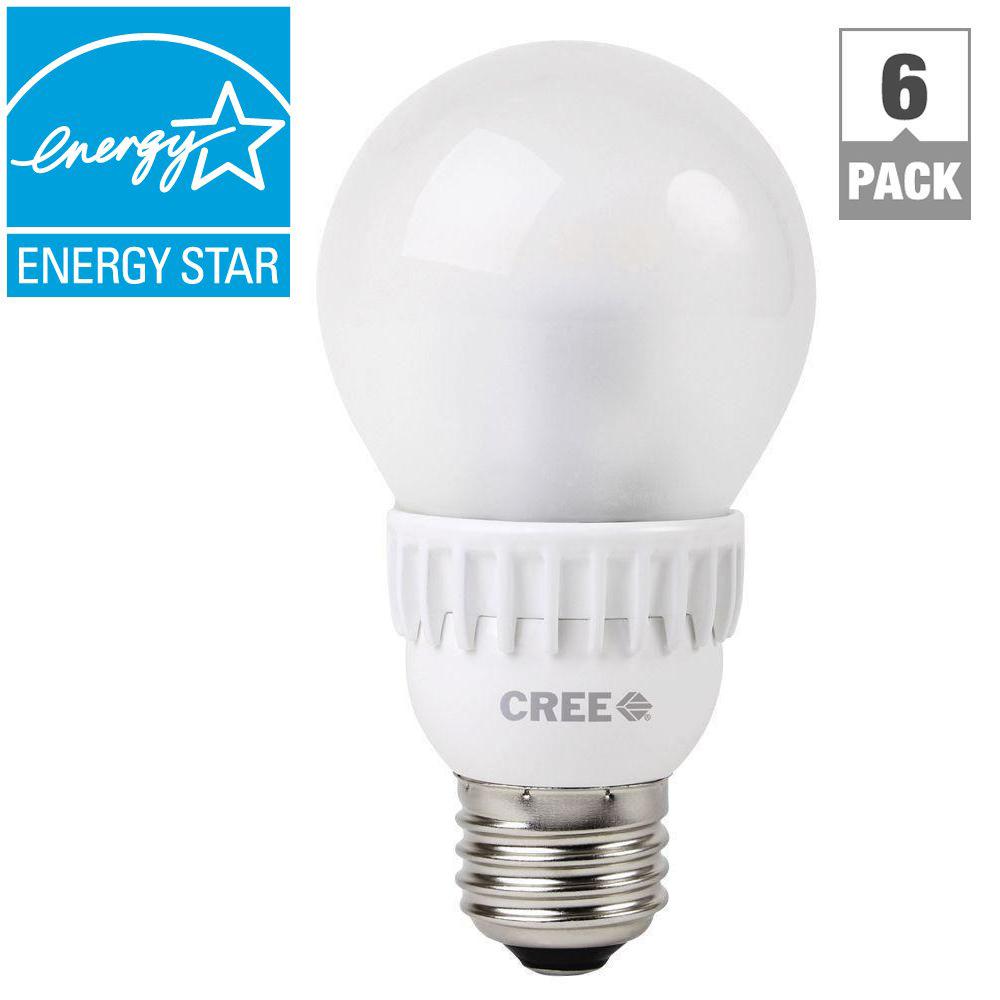 Cree 40W Equivalent Soft White (2700K) A19 Dimmable LED Light Bulbs (6