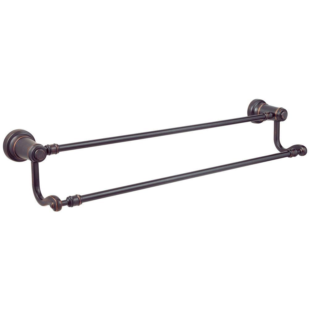 Pfister Ashfield 24 in. Double Towel Bar in Tuscan Bronze-BTBYP5Y - The