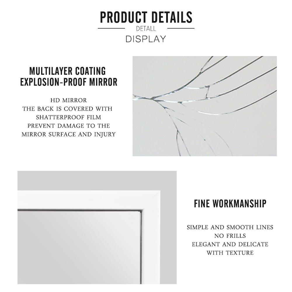 Modern Rectangular Large Floor Full Length Mirror With Bracket