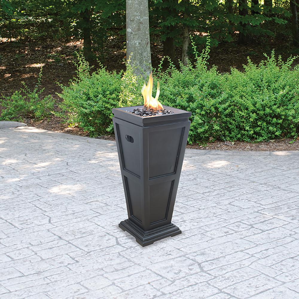 Uniflame 11 8 In W X 11 8 In D Lp Gas Fire Pit With Electronic