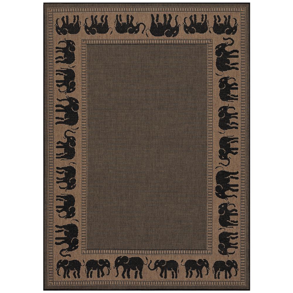 Couristan Recife Elephant Cocoa Black 9 Ft X 13 Indoor Outdoor Couristan Recife Elephant Cocoa Black 9 Ft X 13 Indoor Outdoor Area Rug 15881021086130t The Home Depot