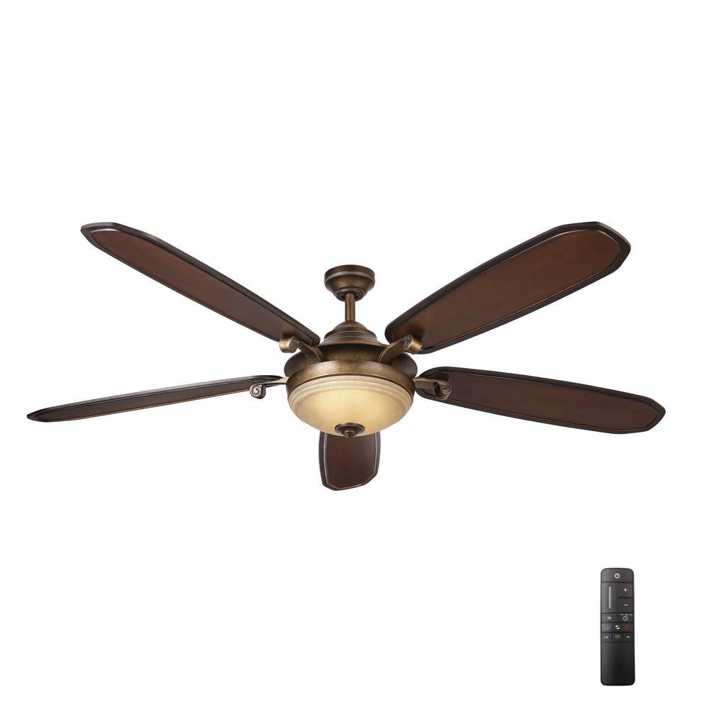 Home Decorators Collection Amaretto 70 inch LED Indoor French Beige Ceiling Fan... by Home Decorators Collection