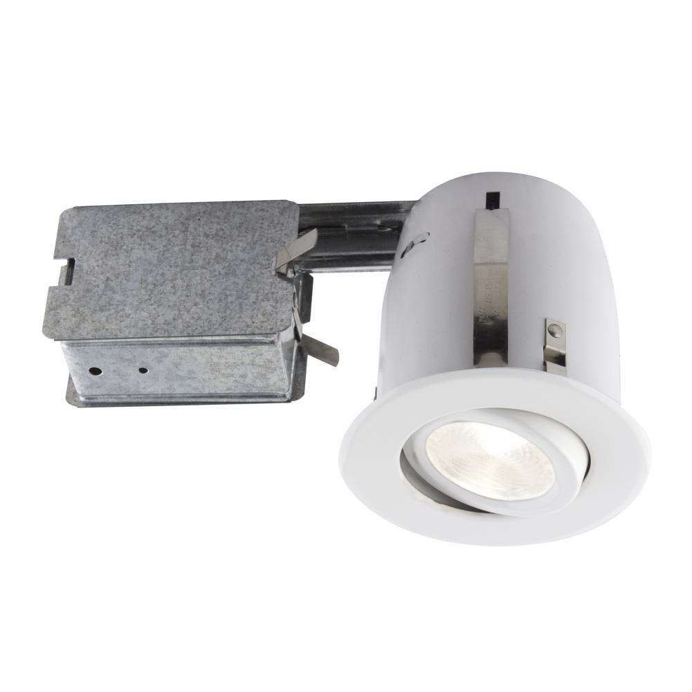 Bazz Recessed Lighting The Home Depot White Slim Multidirectional Recessed Lighting Fixture Designed For Insulated Ceiling