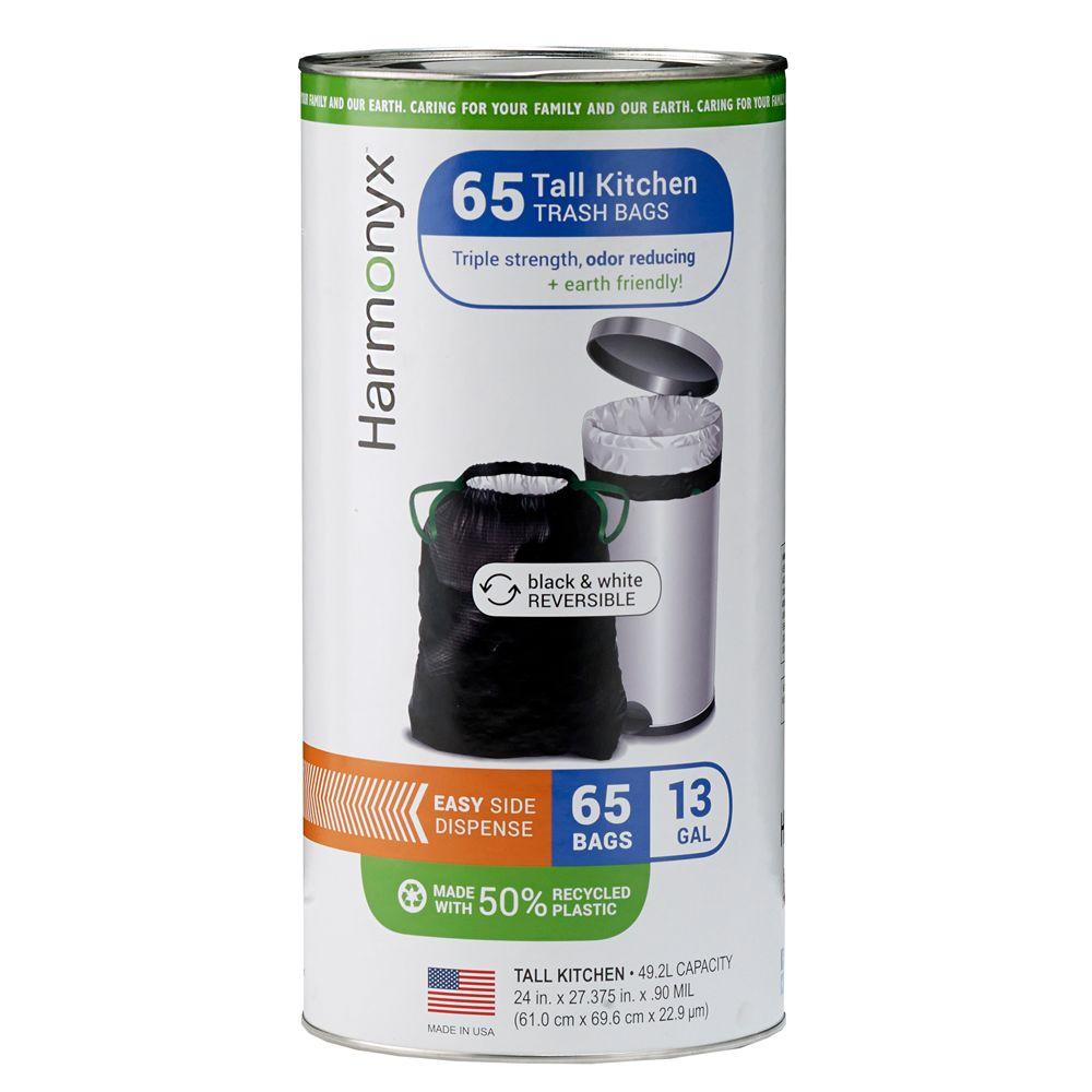 Harmonyx 13 Gal. Tall Kitchen Antimicrobial Odor Control Drawstring