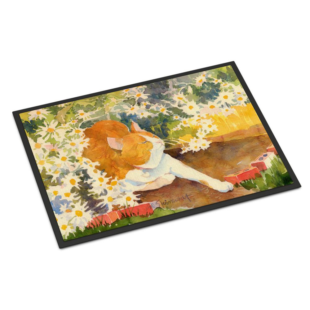 Caroline S Treasures 18 In X 27 Indoor Outdoor Cat Door Mat Indoor Outdoor Cat Door Mat