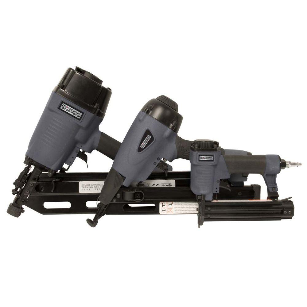 Professional Woodworker Pneumatic Tool Combo Kit with Framing, 15-Gauge and... by Professional Woodworker